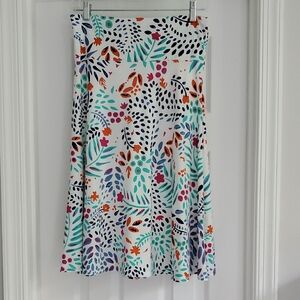 LuLaRoe Multicolor Patterned Midi Skirt